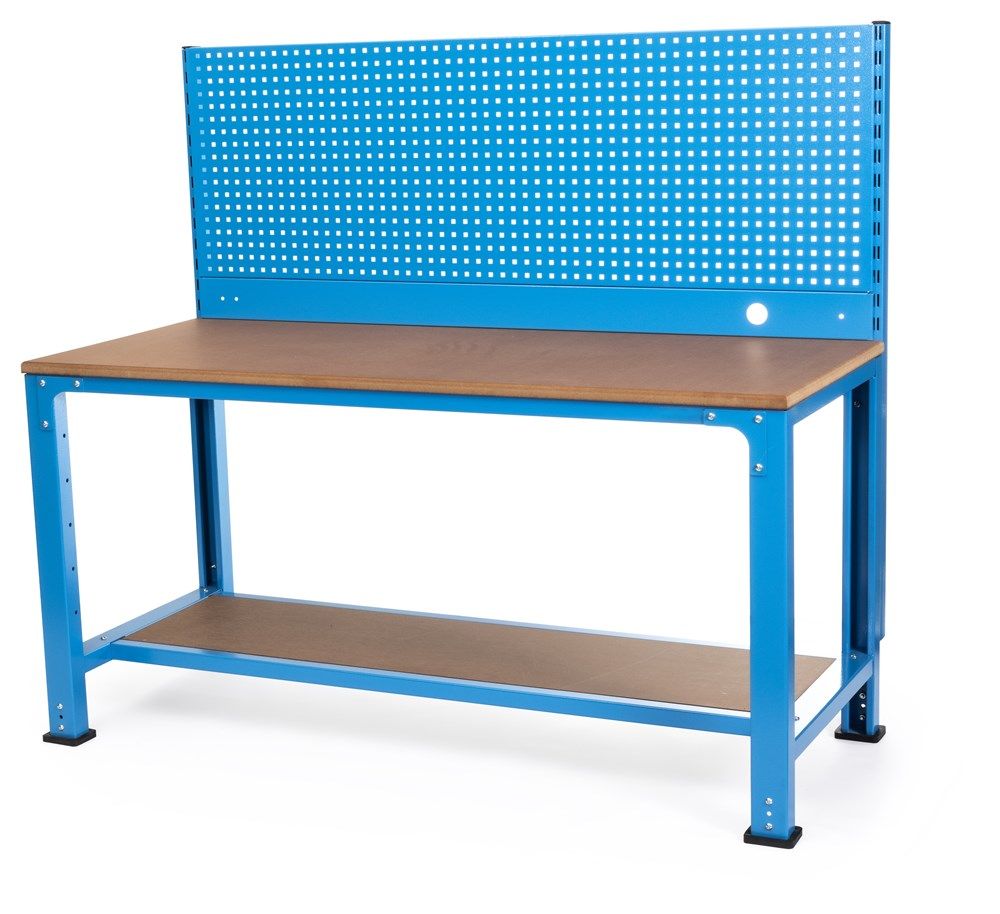 Banc de lucru Huvema K3750 cu perete pentru scule și blat de lucru din MDF
