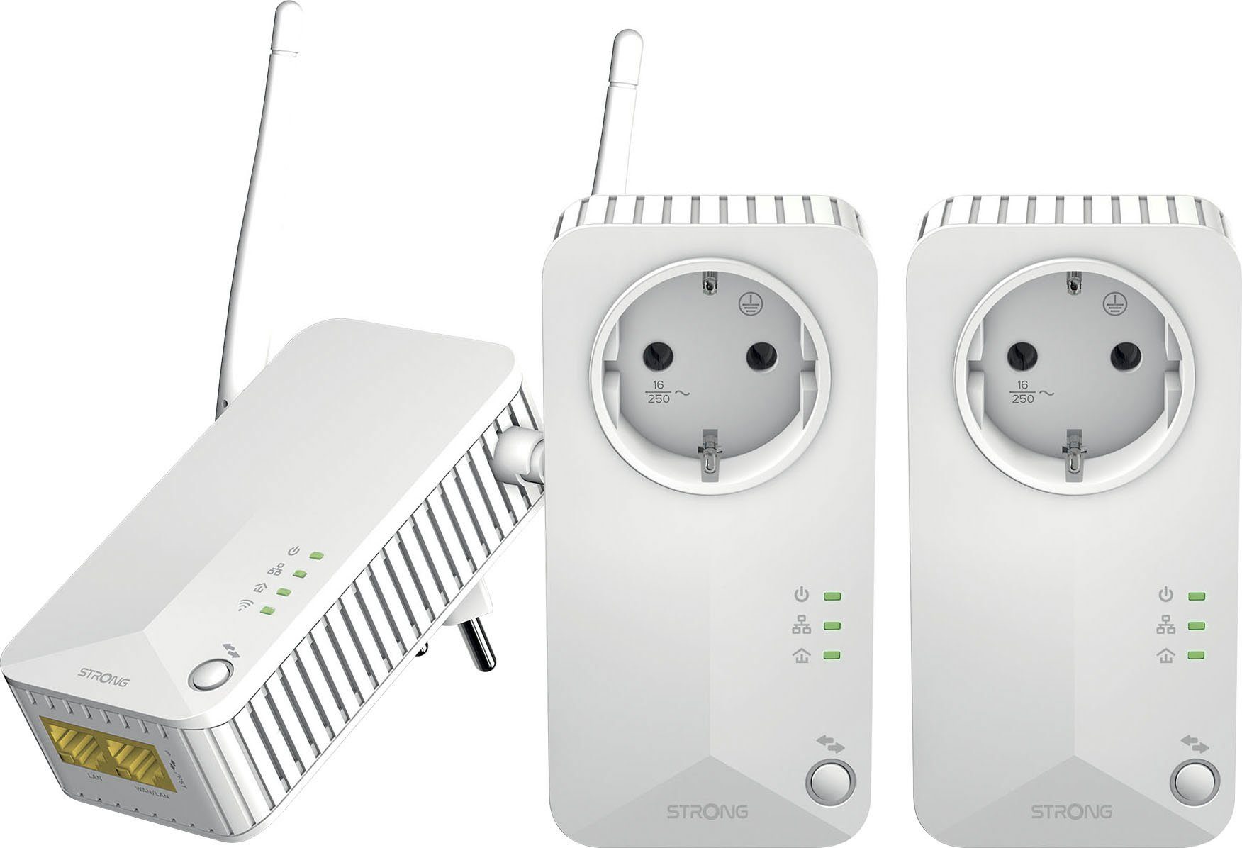Strong POWERLINE WI-FI 600 TRIPLE PACK Reichweitenverstärker, 600 Mbit/s, WiFi, 3 Einheiten
