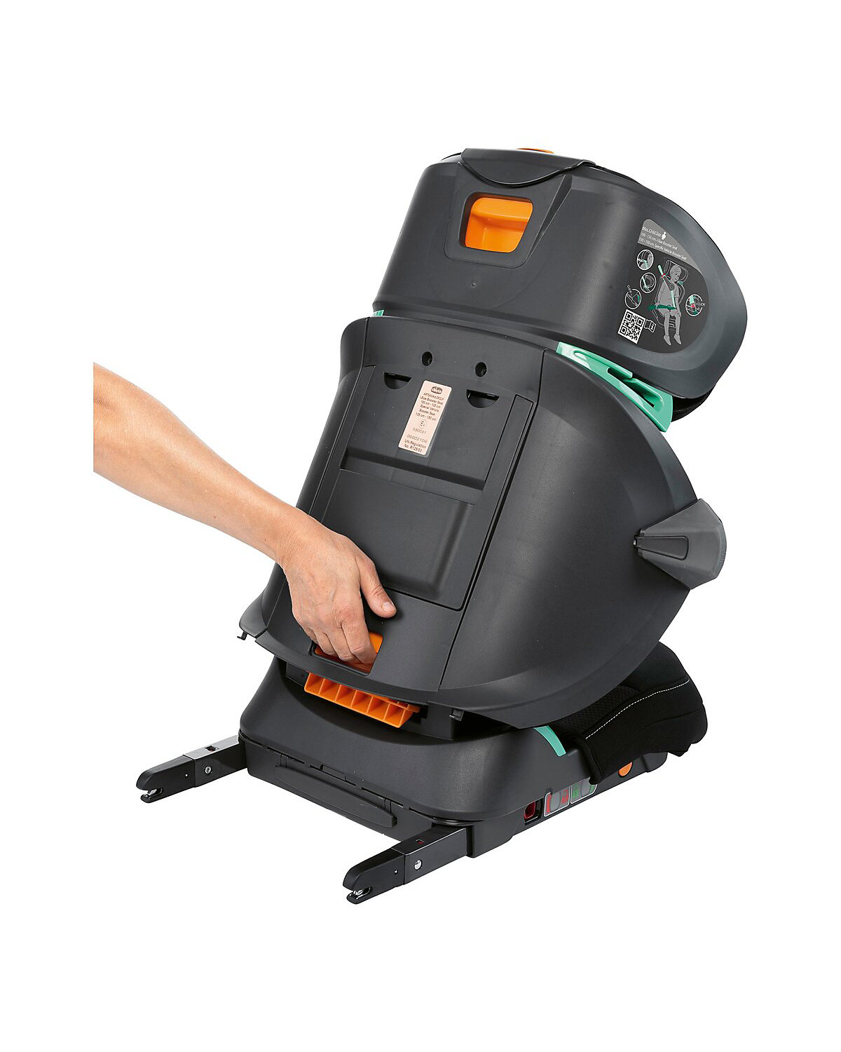 Kindersitz Fold&Go i-Size , 100-150 cm, faltbar, inkl. Seitenaufprallschutz und Bauchgurtführung