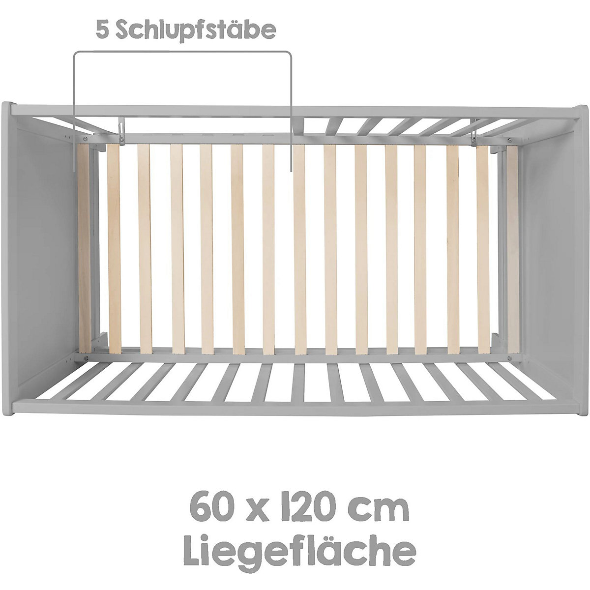 Beistellbett, 60 x 120 cm Universal