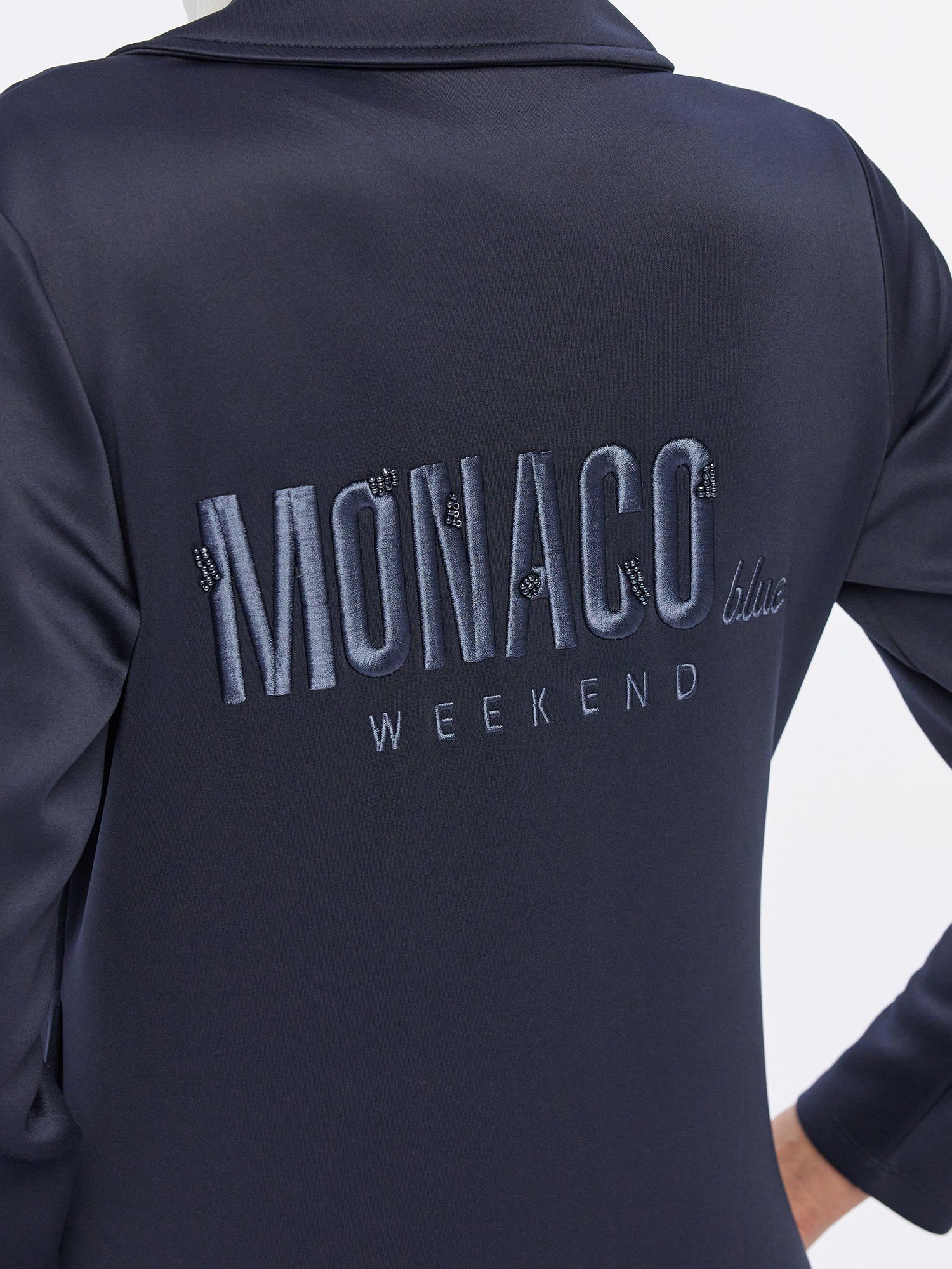 MONACO blue Jerseyblazer Sweatblazer wärmend mit Kapuze