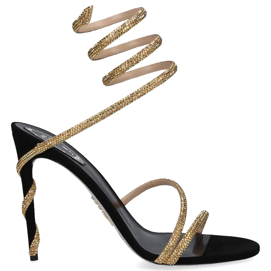 Rene Caovilla - Sandalen MARGOT Veloursleder - schwarz