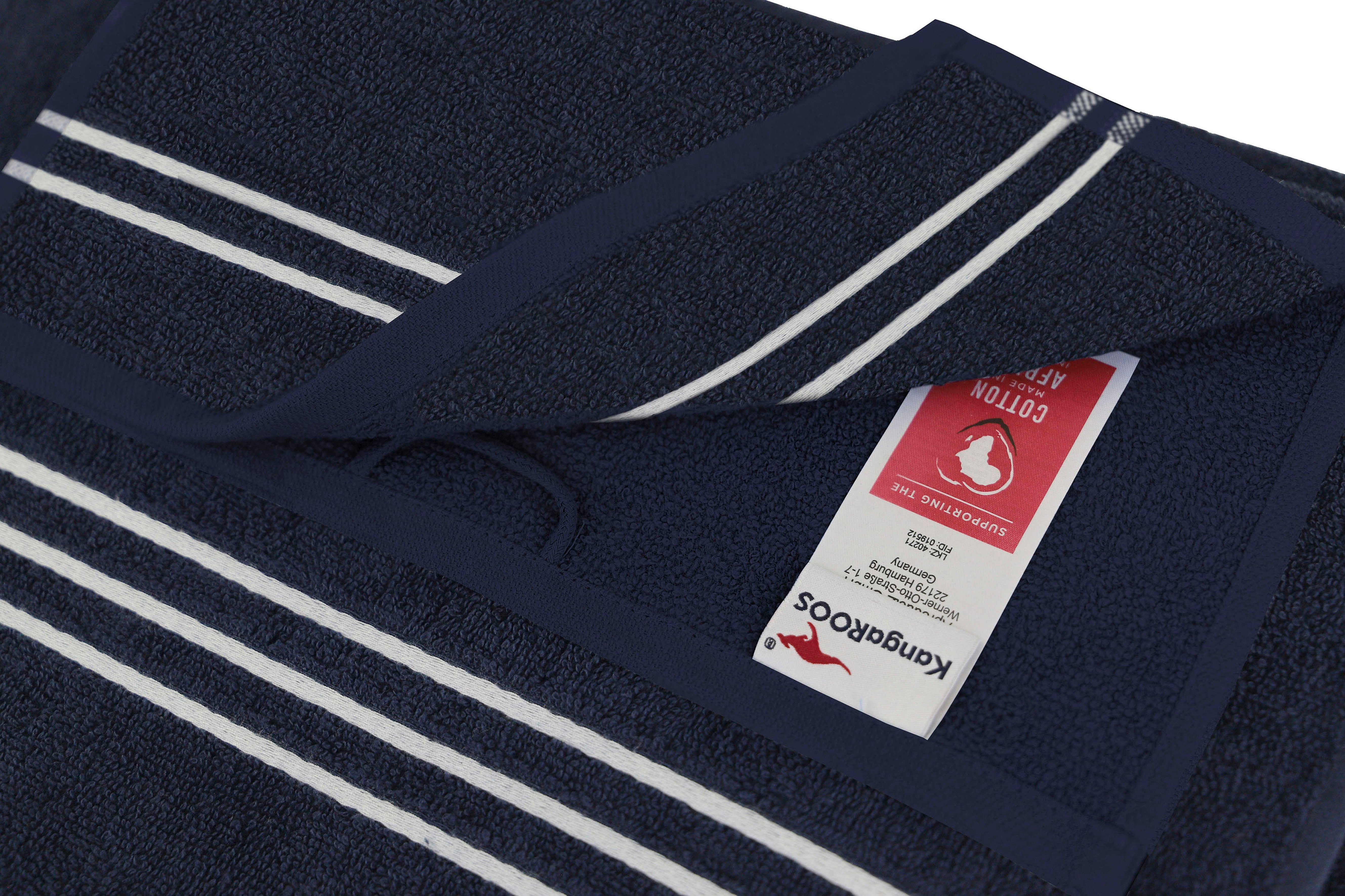 KangaROOS Handtuch Set Dalia, Walkfrottier, (Set, 6-tlg), mit Streifenbordüre, einfarbiges Handtuch-Set aus 100% Baumwolle