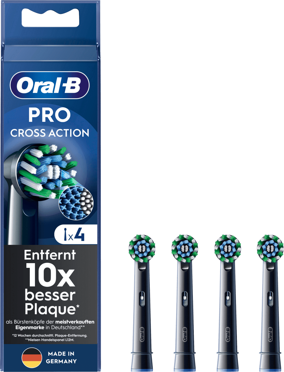 Aufsteckbürsten PRO CrossAction schwarz, 4 St