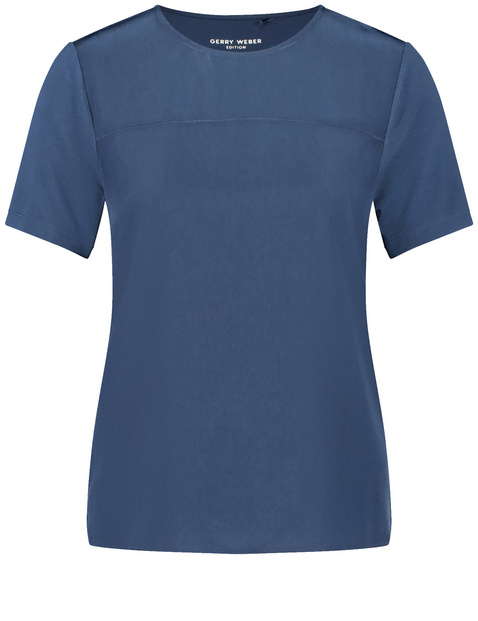 T-Shirt mit Material-Patch