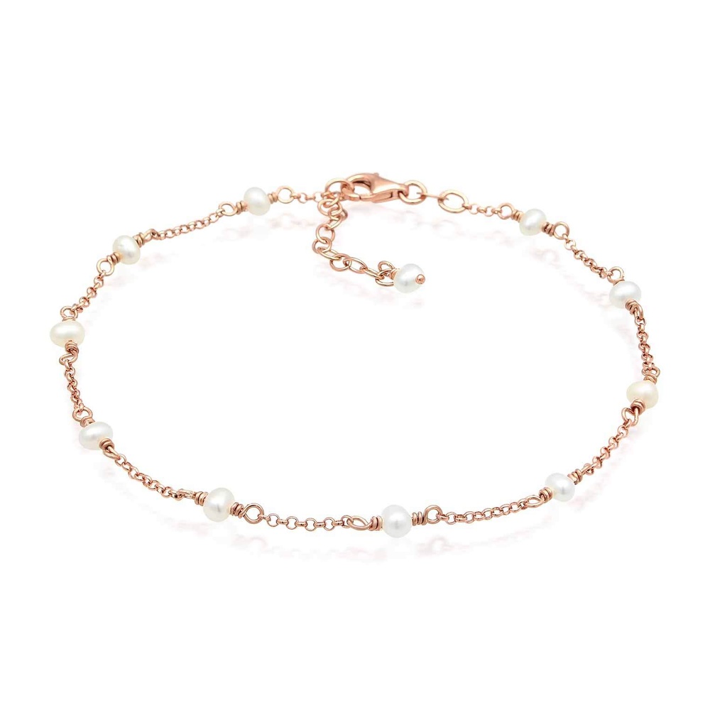 Elli Elli Bracelet de Cheville Femmes Bracelet de Cheville Élégant avec Perles d'eau d Bijoux