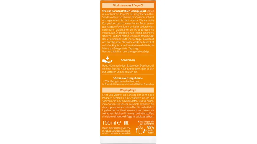 WELEDA SANDDORN Vitalisierendes Pflege-Öl 100 ml