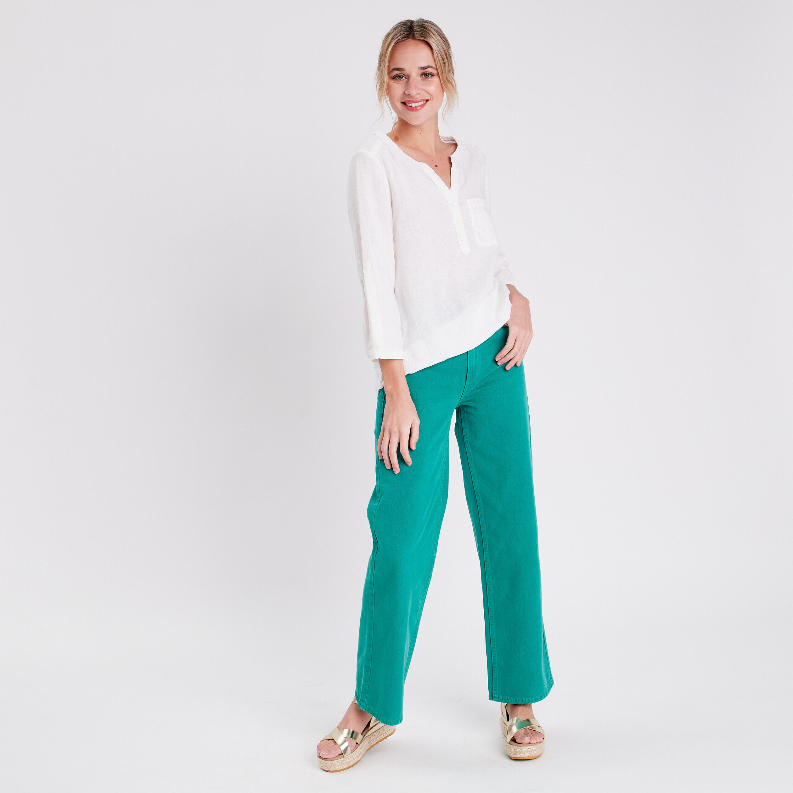 Blouse manches 3/4 ecru femme | Cache Cache