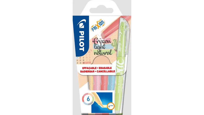 PILOT Textmarker FriXion Light Natural 4.0 (M) 6er Set