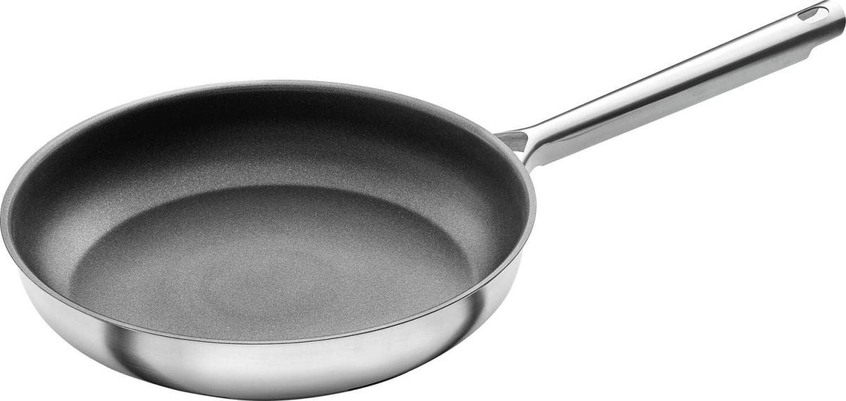 ZWILLING TrueFlow Bratpfannen-Set, 2-teilig (24 cm   28cm), Antihaftbeschichtung, Induktionsgeeignet, Edelstahl, Silber/Schwarz