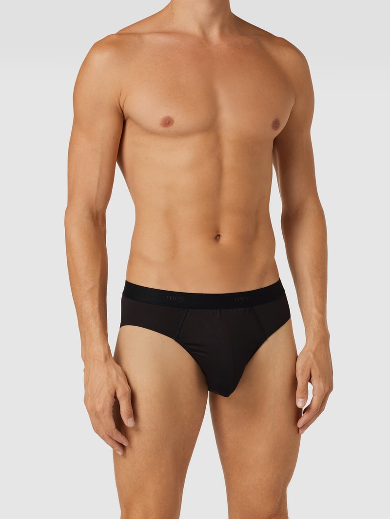 Slip mit Logo-Bund in schwarz