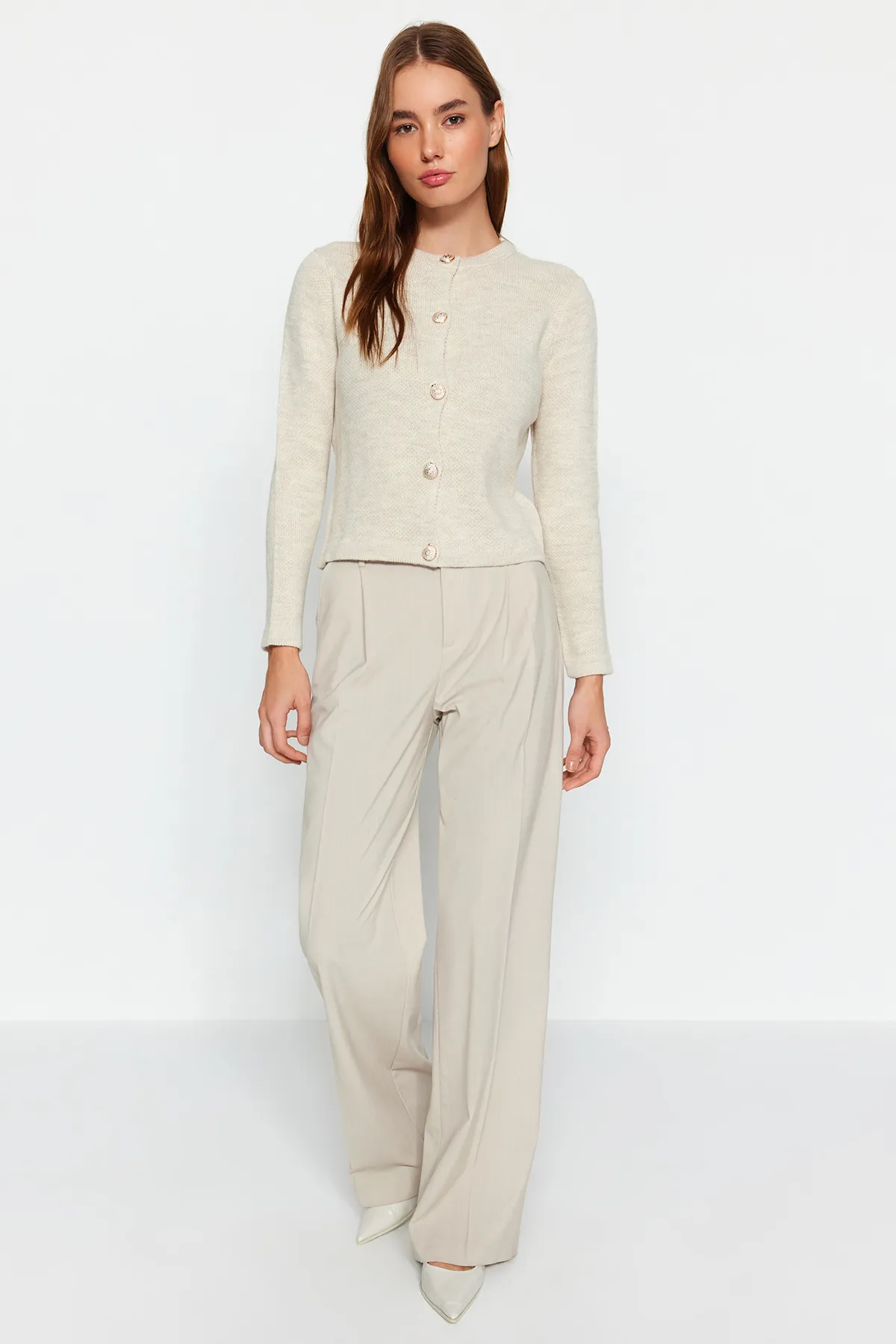 Trendyol Collection  Stein Basic Strickcardigan TWOAW24HI00090