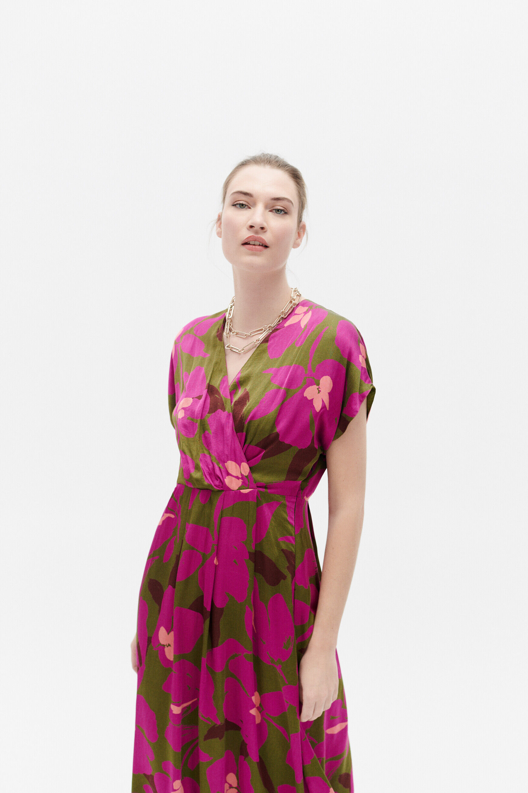 Robe rtelma vert olive femme