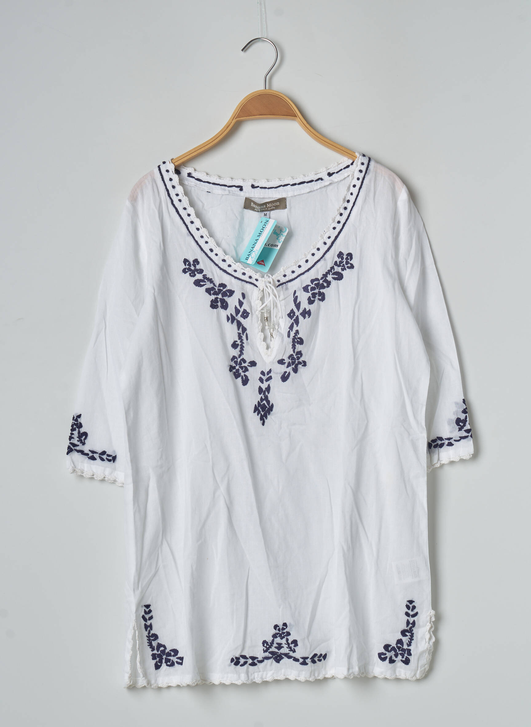 Banana Moon Tuniquemanchecourte Femme couleur blanc