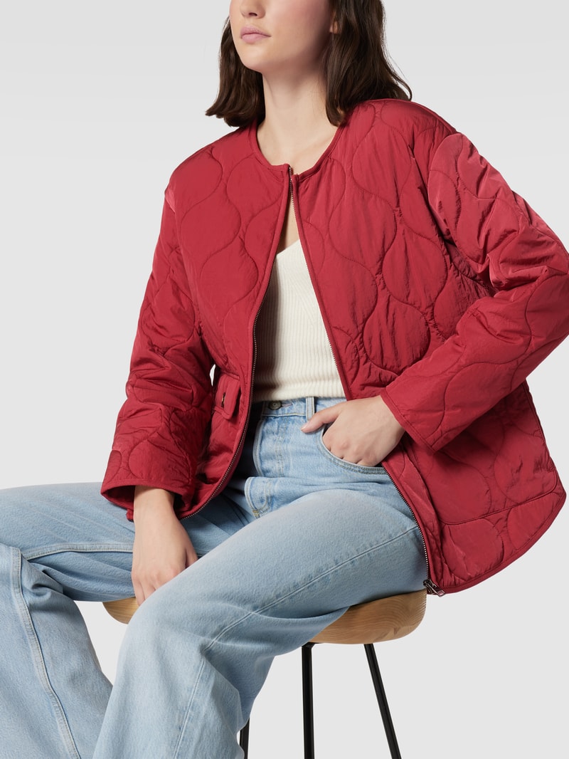 Steppjacke mit abgerundetem Saum in rostrot