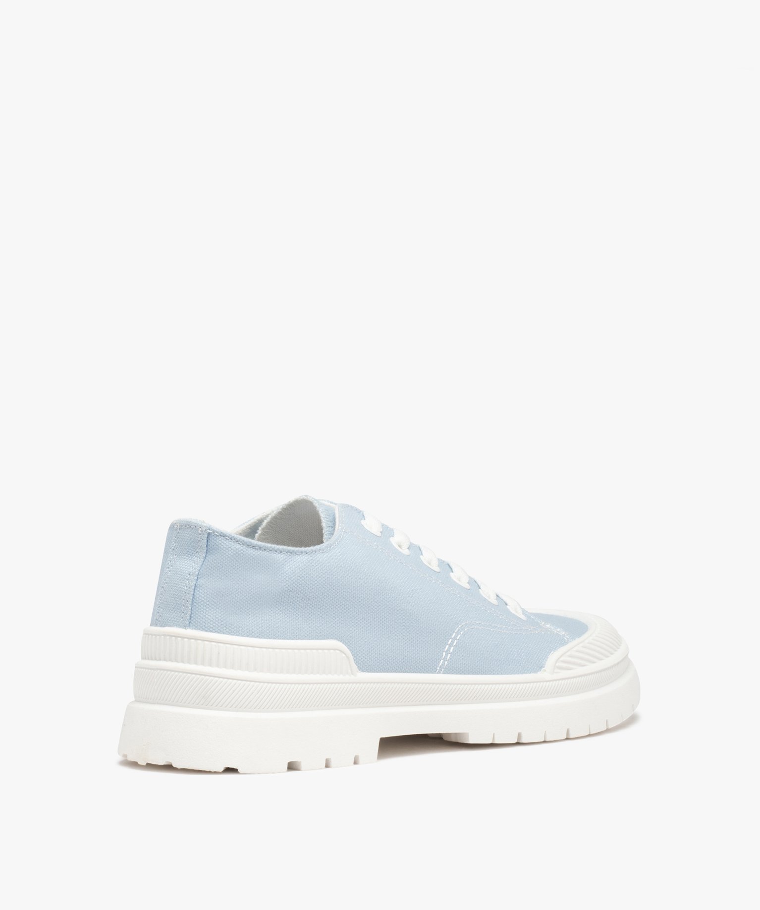 Baskets femme crantées en toile unie – Banana Moon bleu | GEMO