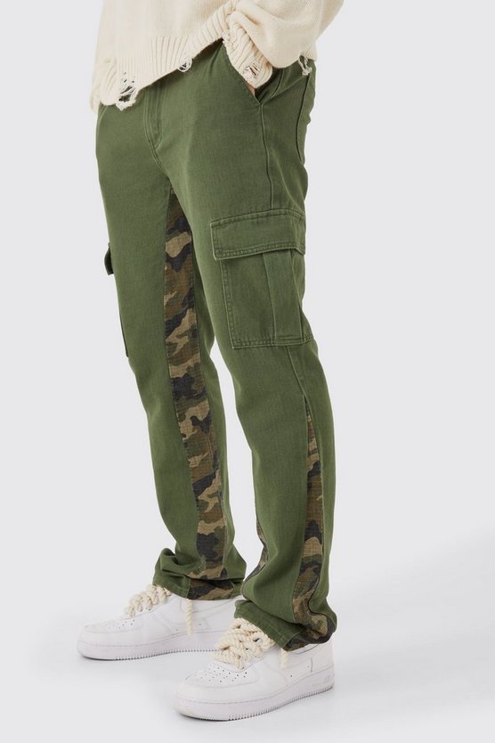 Slim-Fit Camouflage Cargohose