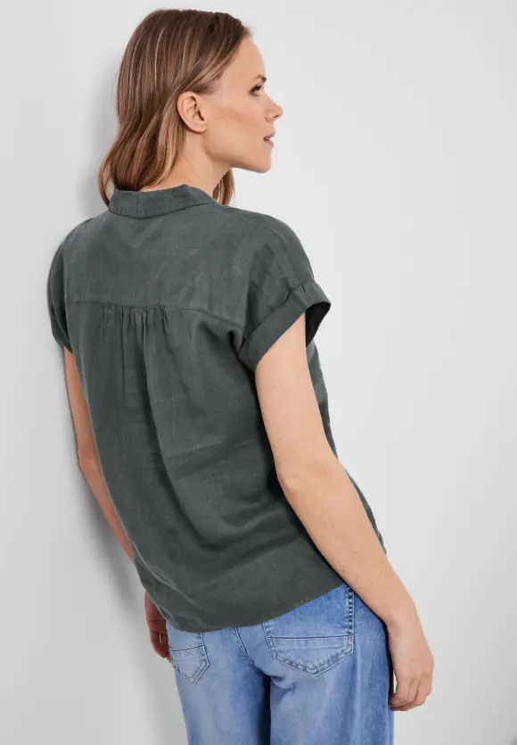 CECIL Leinenbluse mit Knopfleiste