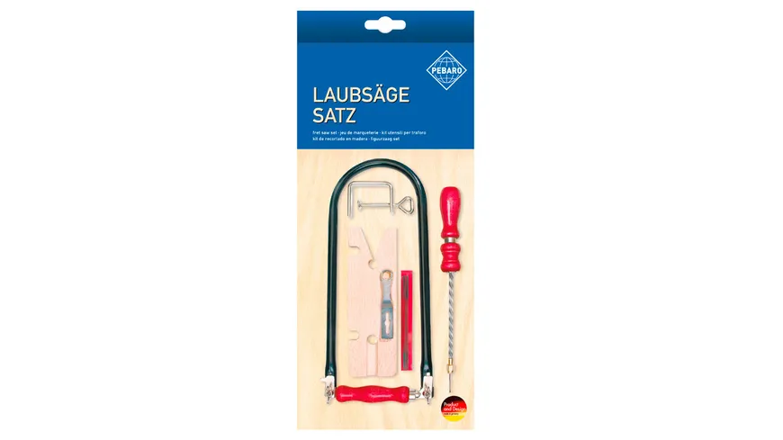 Pebaro - Laubsägegarnitur im Karton, mit Drillbohrer