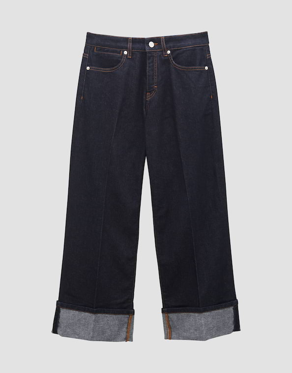 Cropped Wide Jeans Cellma turn up