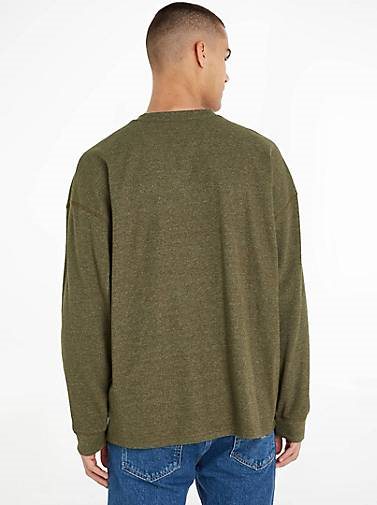 TOMMY-JEANS Herren Longsleeve TJM RLX WAFFLE SNIT TEE