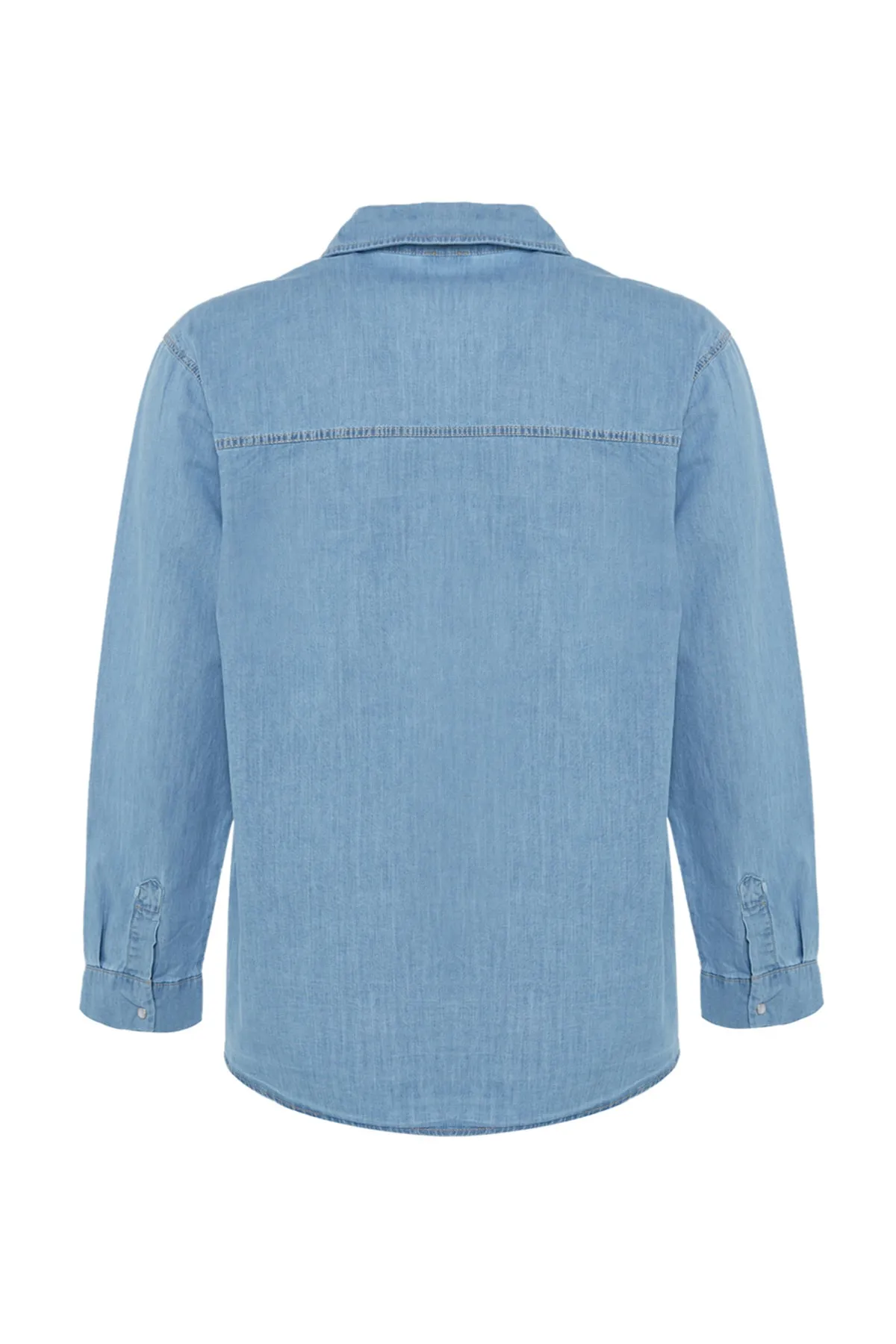 Trendyol Curve  Hellblaues Jeanshemd TBBAW23AX00018