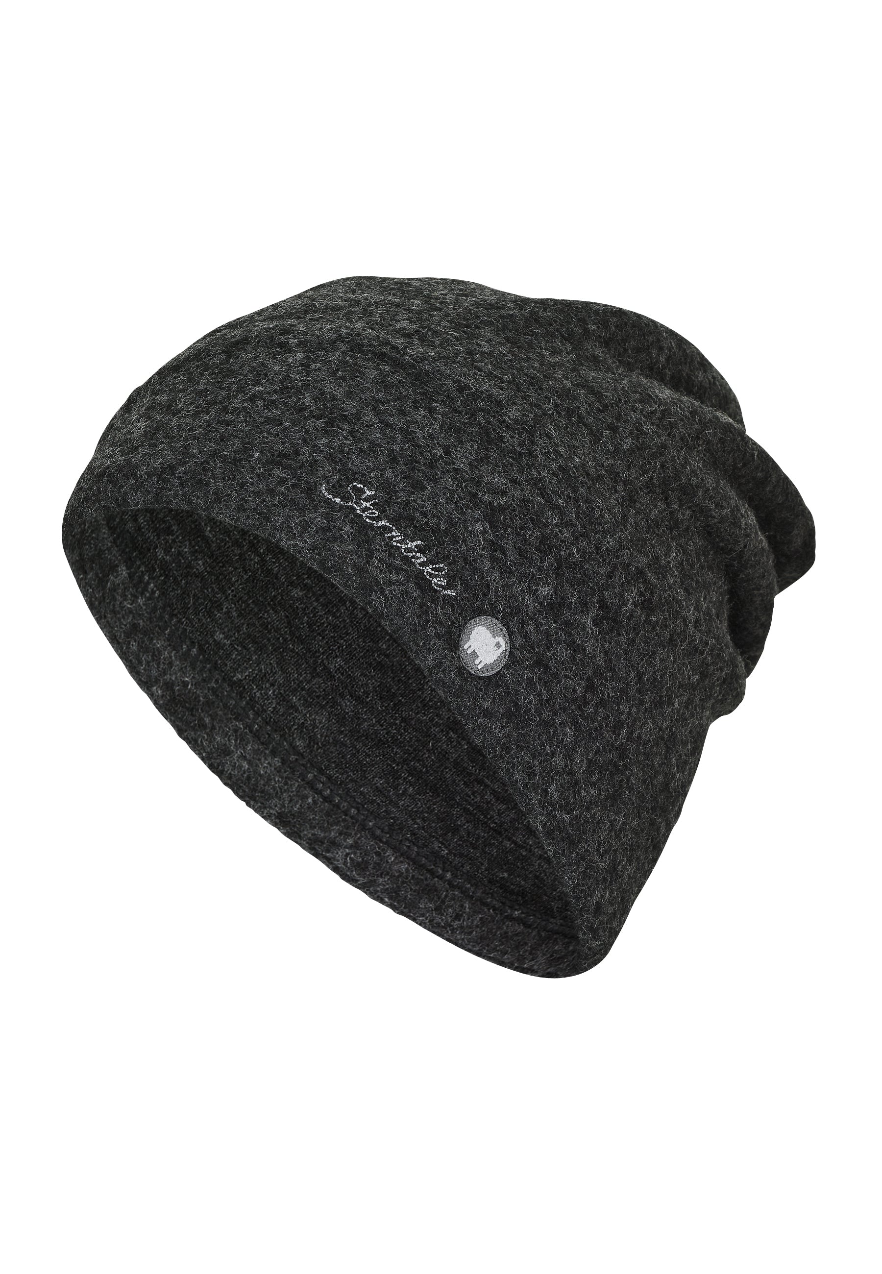 Slouch-Beanie aus Wolle (Merino) in 3 Farben