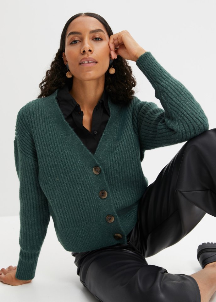 Strickjacke mit Hairyknit