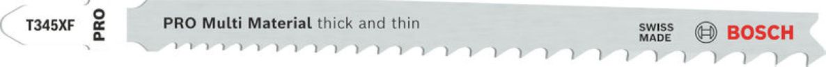Bosch Blue Accessories 2608655101 PRO Multi Material tyk og tynd T345XF stiksavklinge 132 mm 2-delt