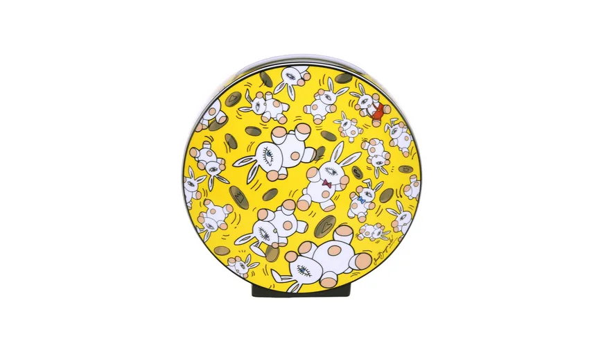 Goebel Vase Mauro Bergonzoli - Magic Bunny Gold gelb, mehrfarbig