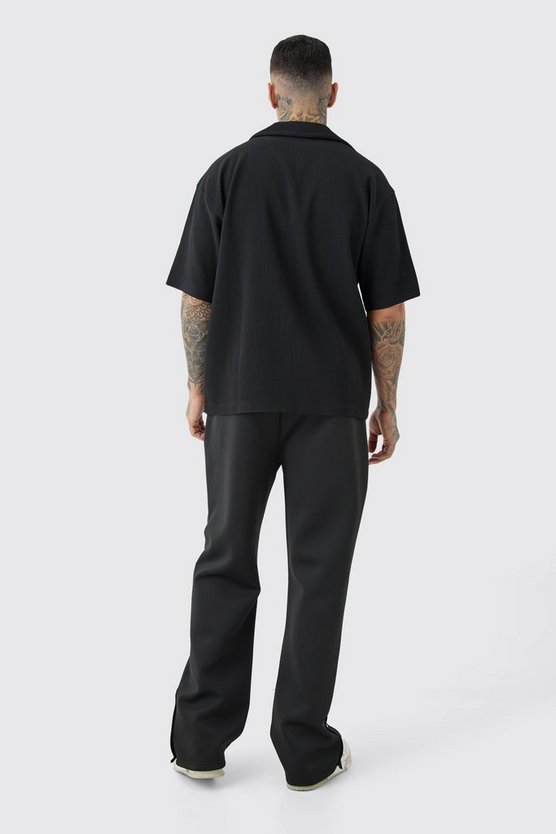 Tall Straight Leg Popper Hem Scuba Joggers