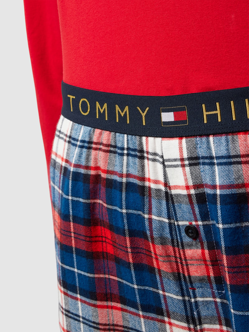 Pyjama mit Tartan-Muster in rot