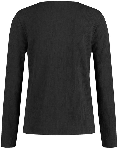 Langarmshirt aus Struktur-Jersey