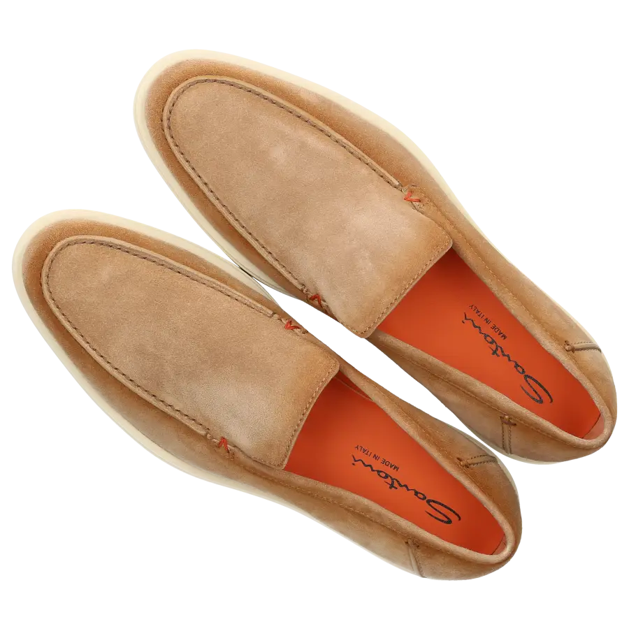 Santoni - Loafer MGDT17 Veloursleder - beige
