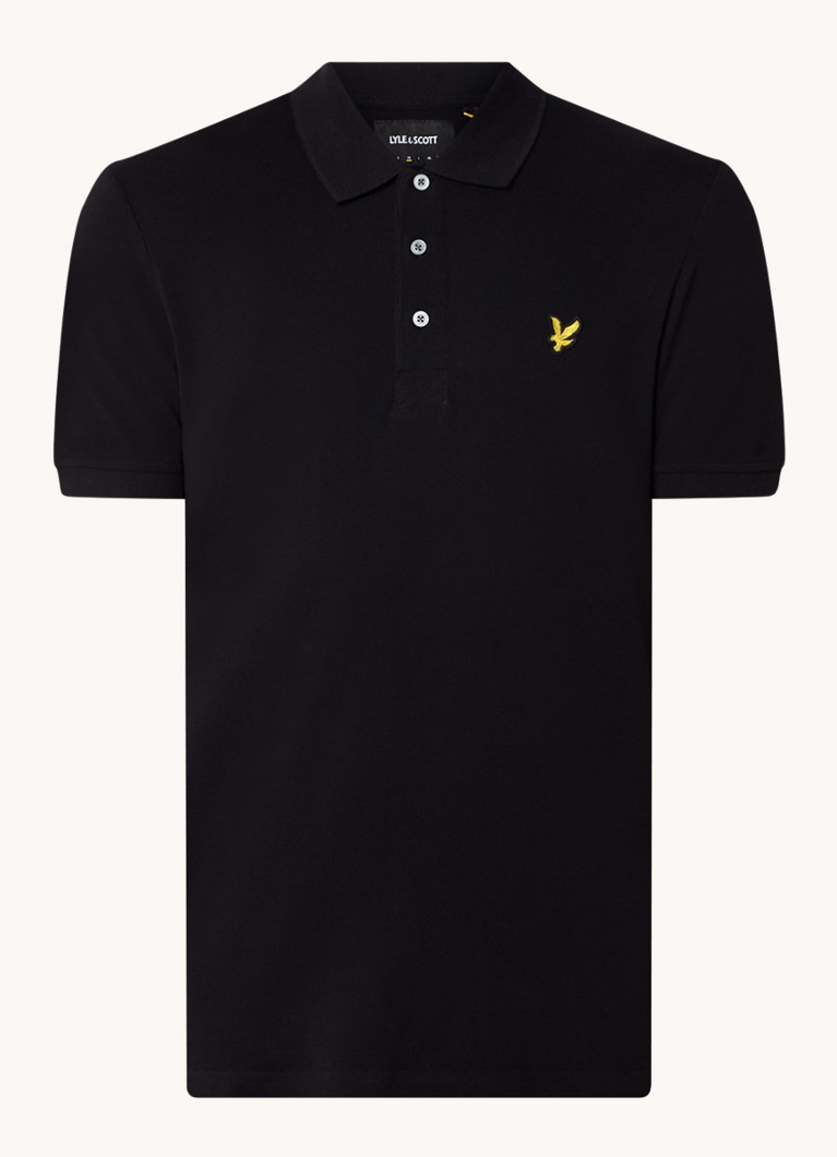 Tricou polo slim fit Lyle & Scott din bumbac piqué cu logo.