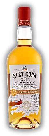 West Cork Single Malt Rum Cask Finish West Cork Single Malt Rum Cask Finish  0,7	 Liter - Vol 43%