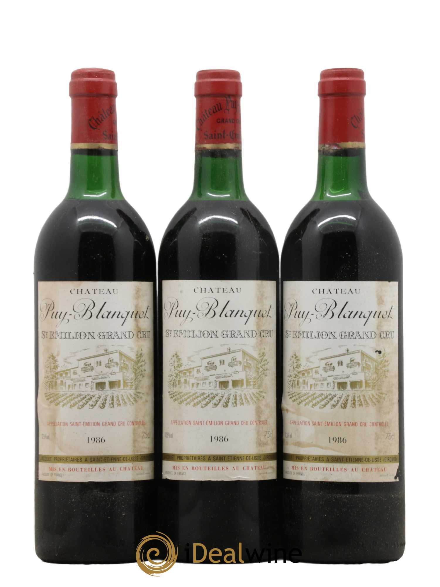 Château Puy Blanquet  1986 - Lot de 12 Bouteilles