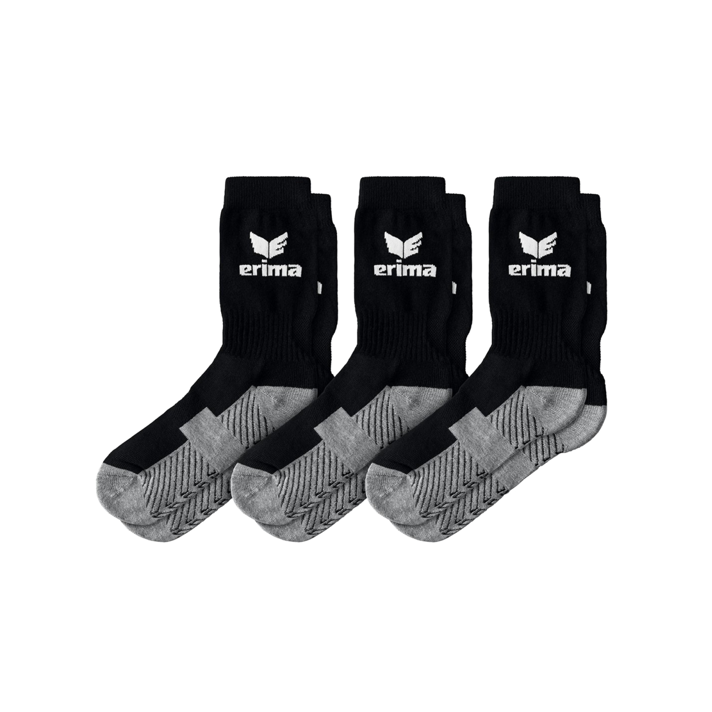 Erima 3-Pack Sportsocken Schwarz