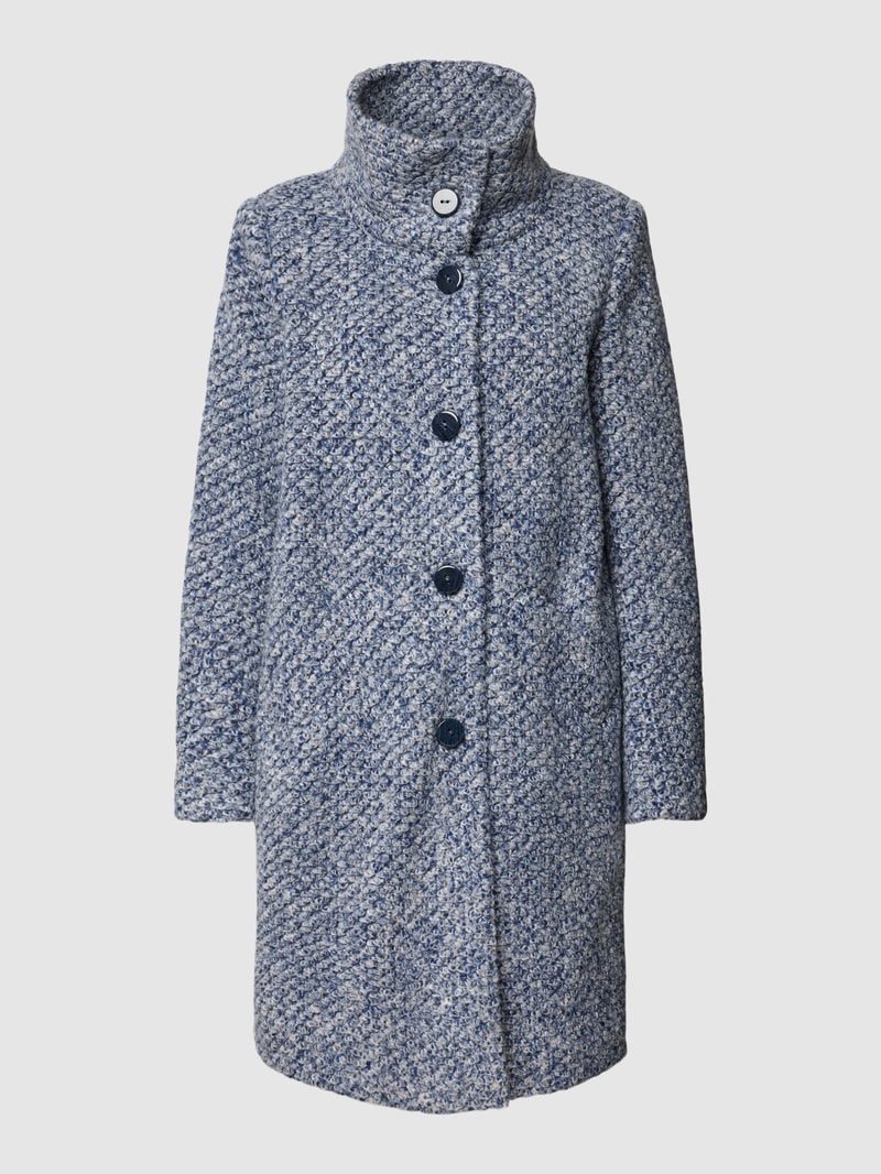 Mantel mit Grobstrick Modell 'PALERMO' in blau