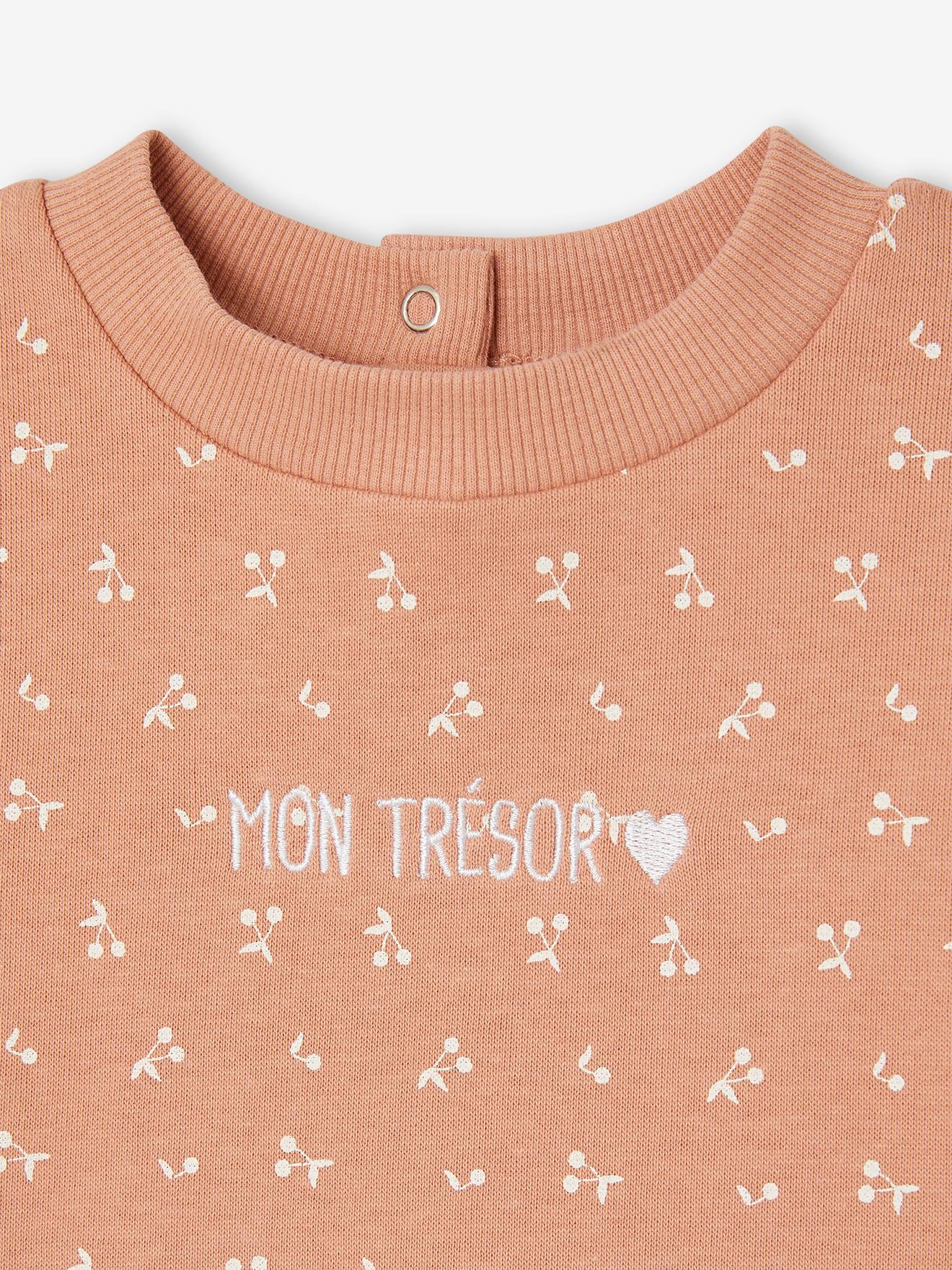 Vertbaudet Baby Set MON TRÉSOR: Kleid & Leggings, personalisierbar Oeko-Tex - aqua