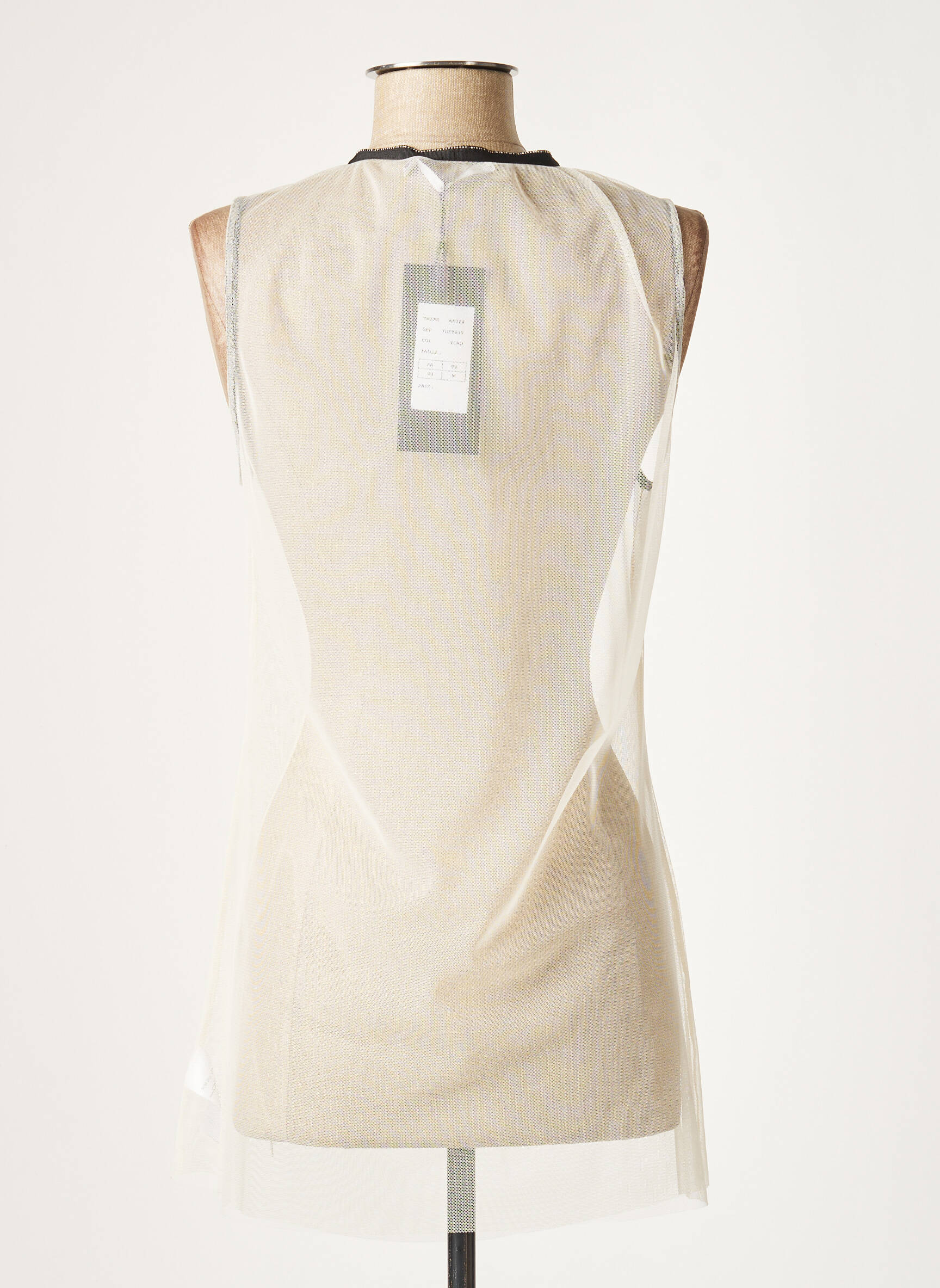 Lauren Vidal Tuniquesansmanche Femme couleur beige