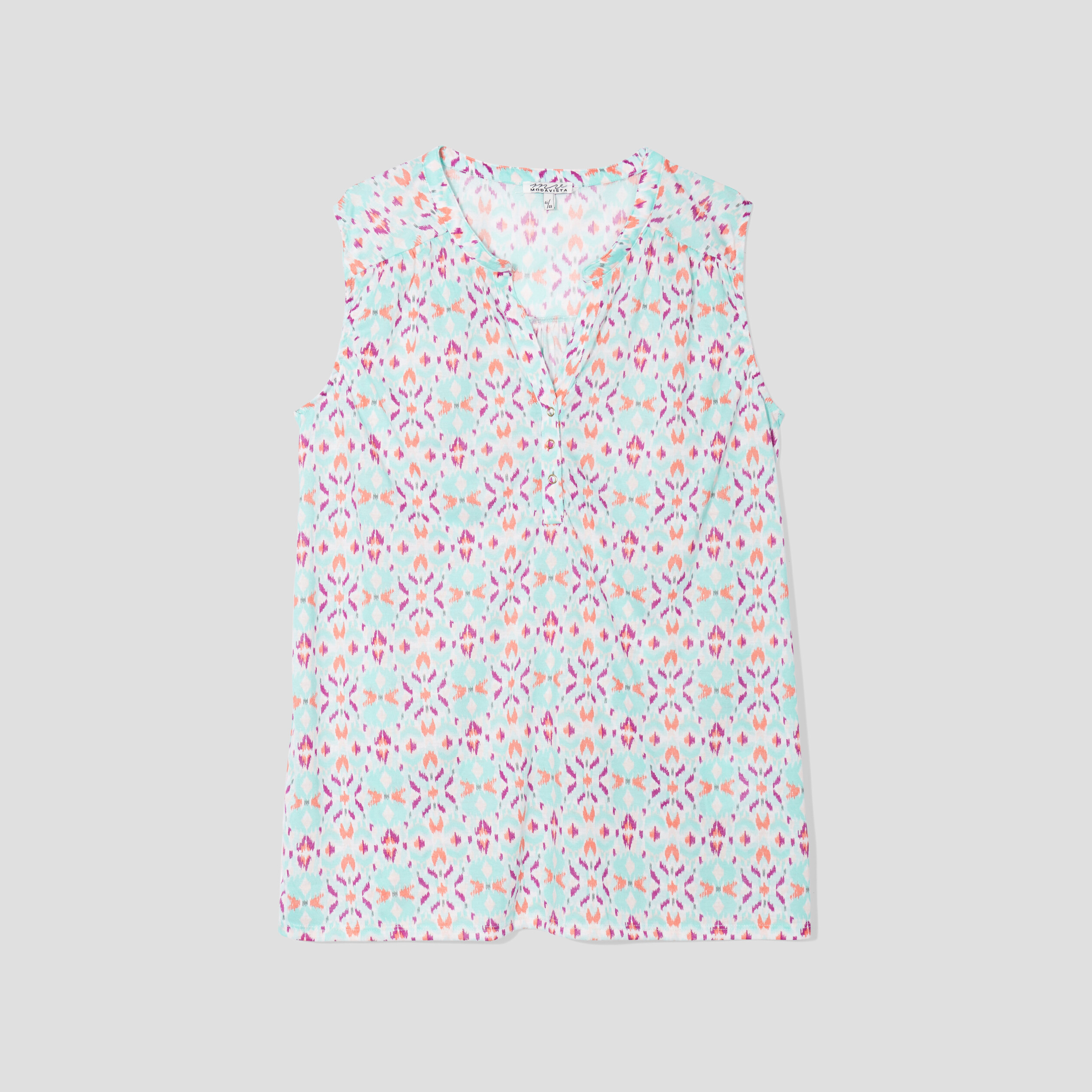 Débardeur ajusté col en V vert turquoise femme grande taille | La Halle