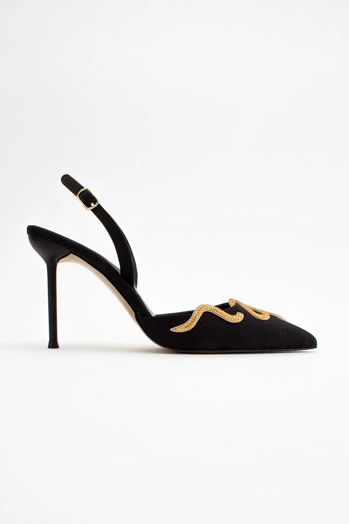 LuviShoes  Molpo Schwarze Damenschuhe mit Absatz