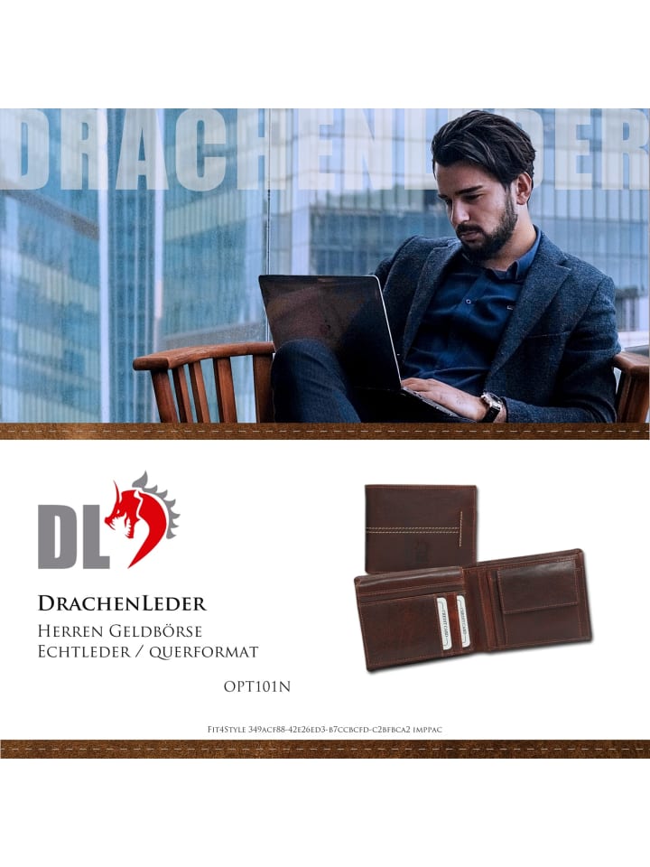 DrachenLeder Portemonnaie Leder Herren Geldbörse Serie Daniel günstig kaufen onesize