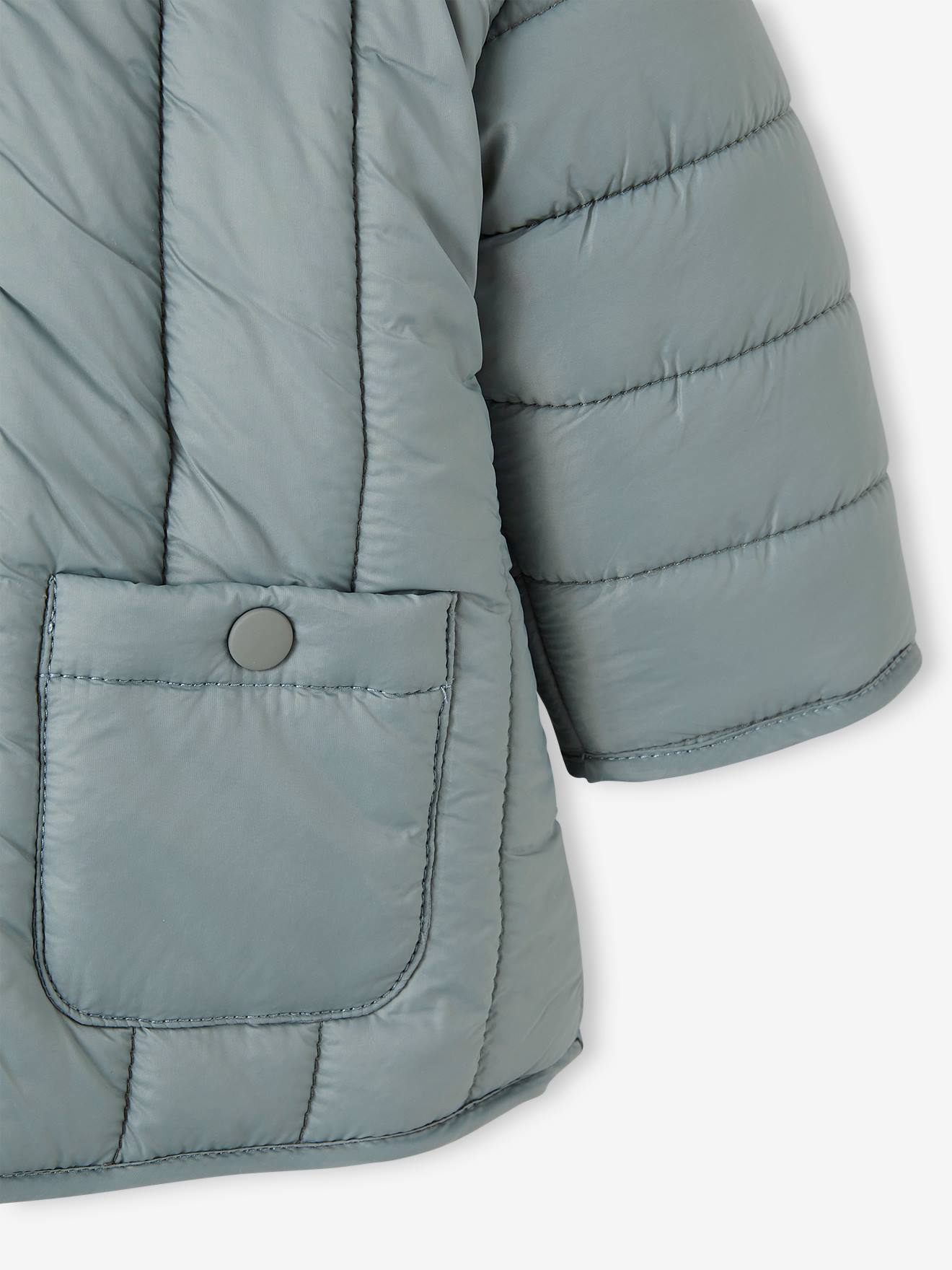 Vertbaudet Baby Steppmantel mit Kapuze & Recyling-Polyester - khaki