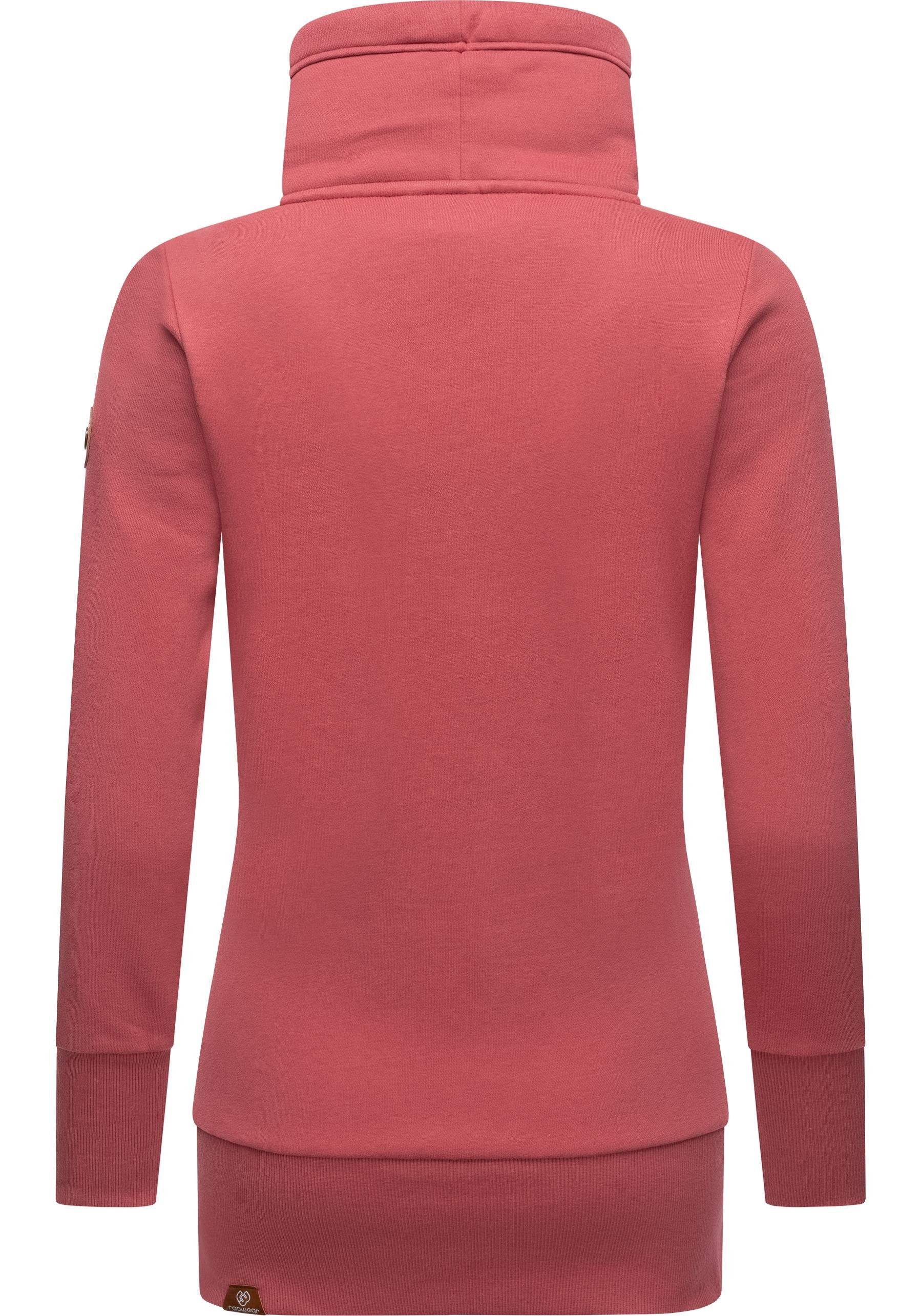 Ragwear Sweatshirt Neska modischer Longsleeve Pullover mit hohem Kragen