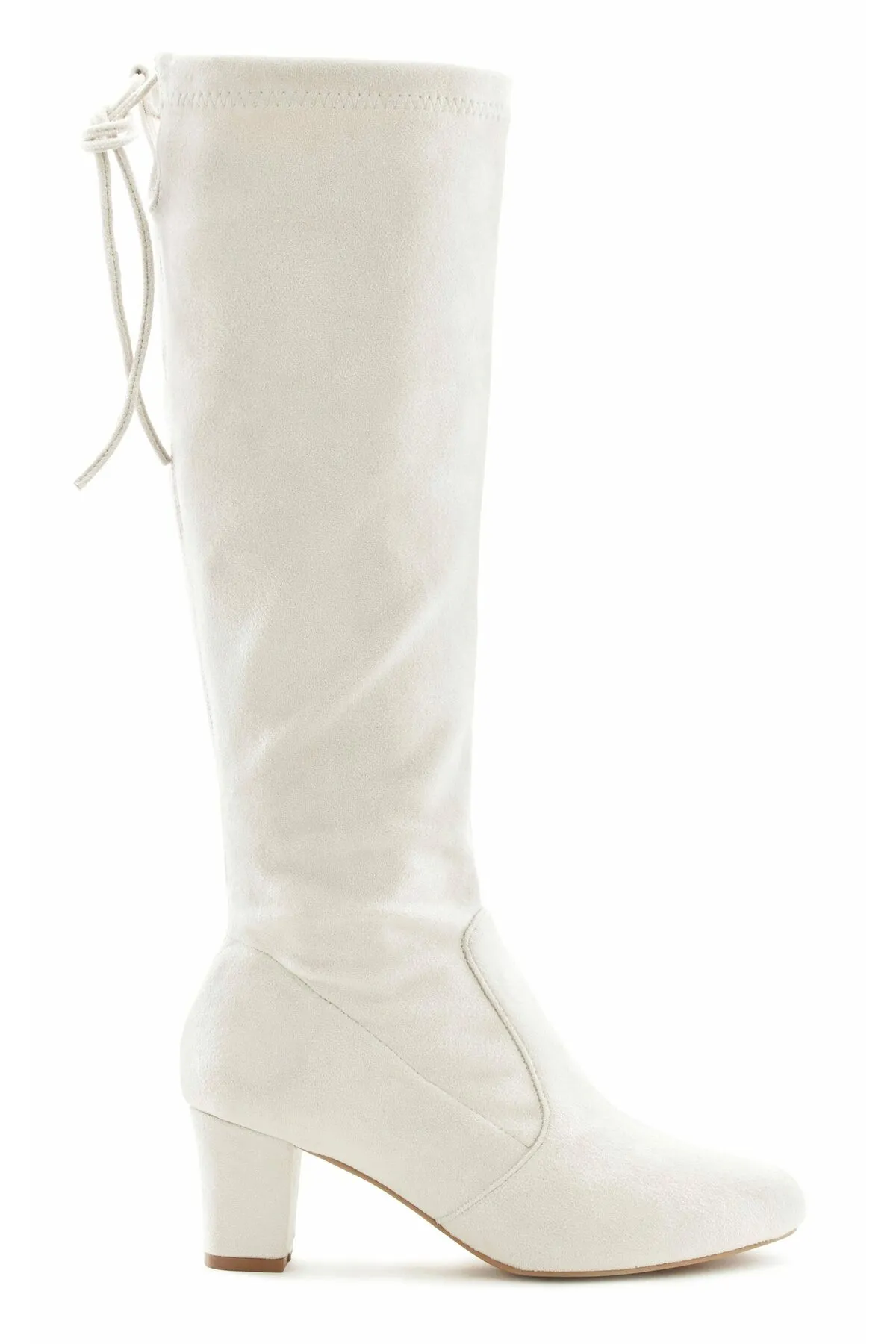 LASCANA  Stiefelette - Weiß - Blockabsatz
