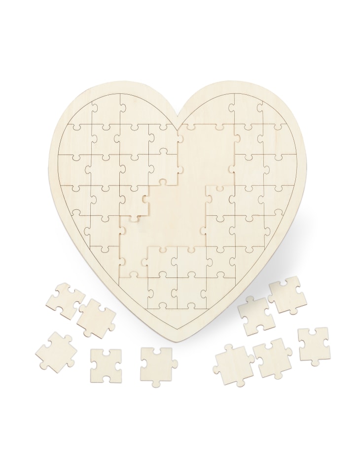 relaxdays Herzpuzzle in Natur günstig kaufen onesize