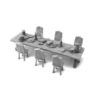 HQ Resin - Table and Seats Set 2
