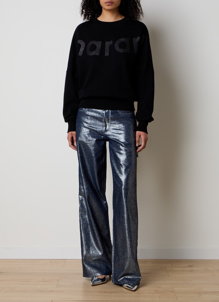 Isabel Marant Houston sweater with lurex and logo print